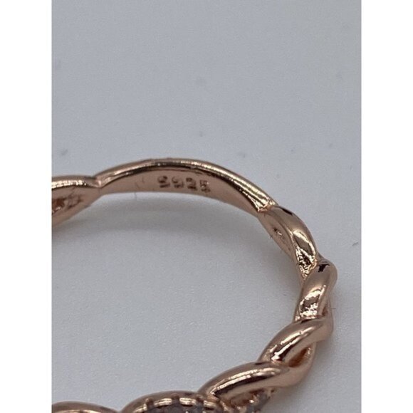 Half and Half Chain and Metal Rope Chain Bangle Rose Gold 2 Size Available - Picture 2 of 6